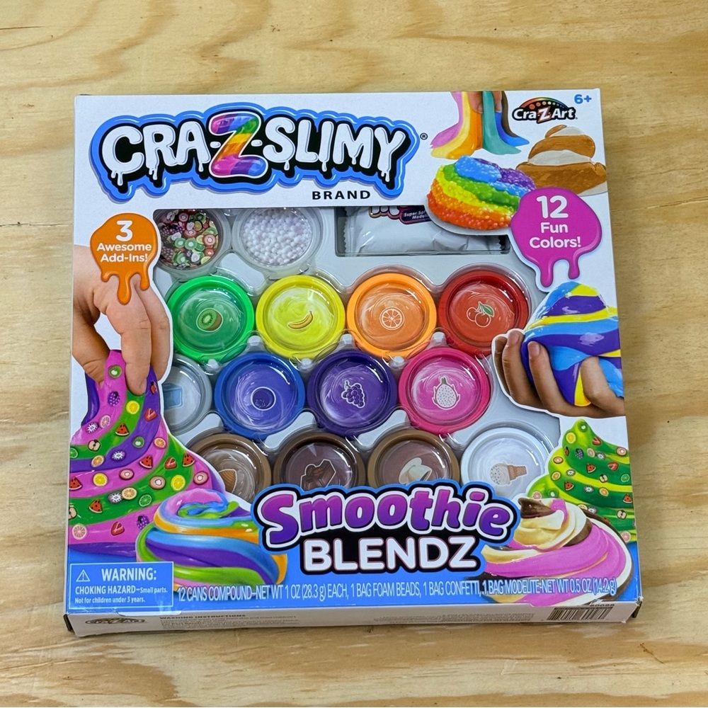 Cra-Z-Slimy Smoothie Blendz Slime Kit – 12 Fun Colors DIY Slime Set (Ages 6+) - Picture 3 of 8